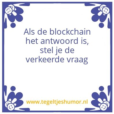 Tegeltje: Blockchain