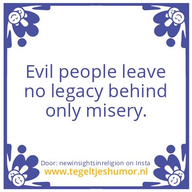 Tegeltje: only misery.