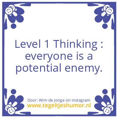 Tegeltje: Level 21Thinking :