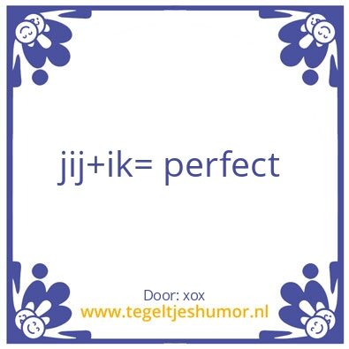 Tegeltje: xox