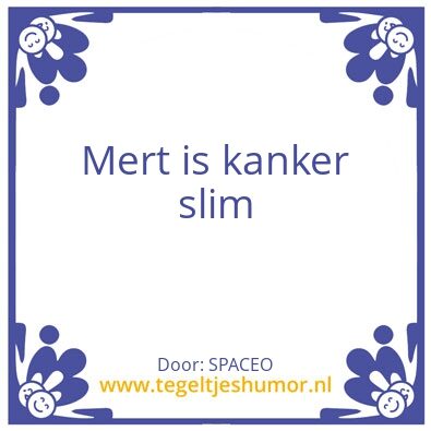Tegeltje: Mert