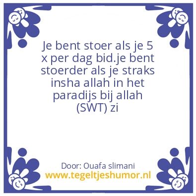 Tegeltje: ouaafaa