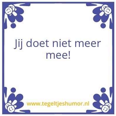 Tegeltje: Mee