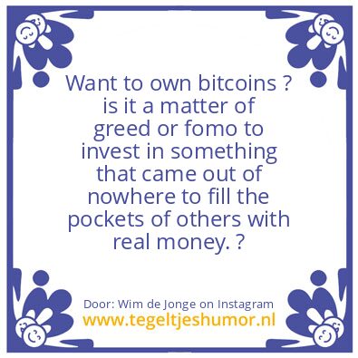 Tegeltje: bitcoin ?