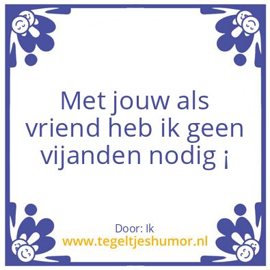 Tegeltje: Jij