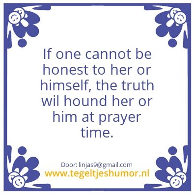 Tegeltje: Honesty