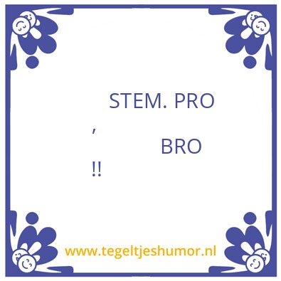 Tegeltje: Stemadvies