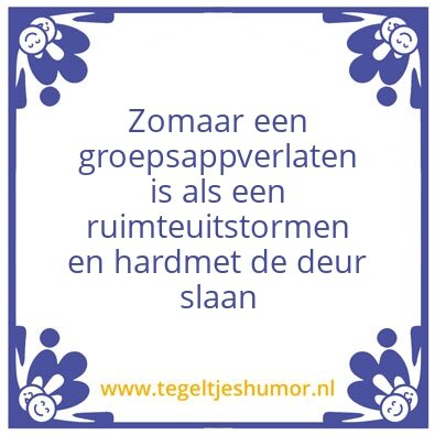 Tegeltje: Groepsapp