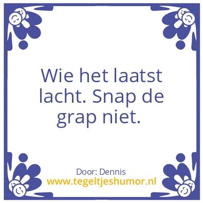 Tegeltje: Lachen