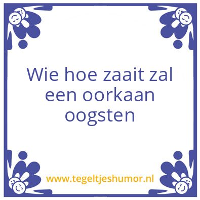 Tegeltje: Hoe