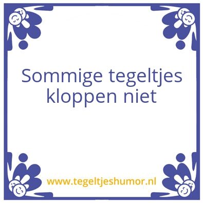 Tegeltje: BM