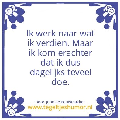 Tegeltje: Werken