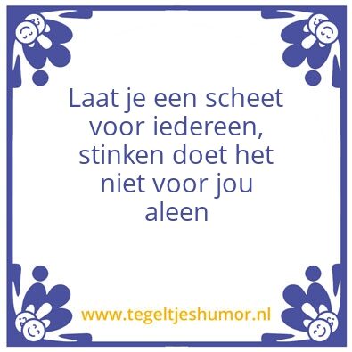 Tegeltje: Scheetje