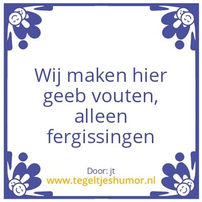 Tegeltje: fouten