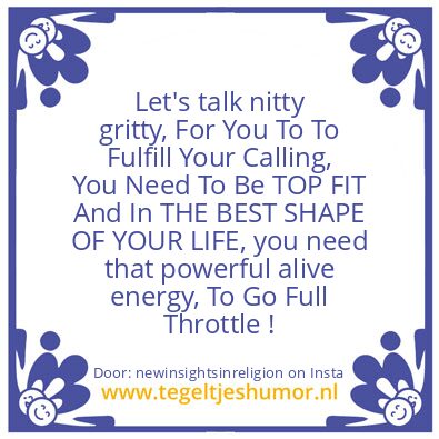 Tegeltje: Let’s talk nitty gritty,