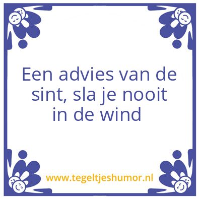 Tegeltje: Sint