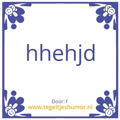 Tegeltje: dd