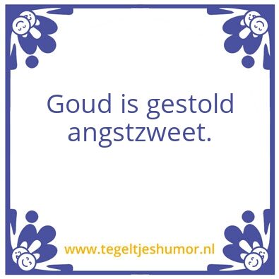 Tegeltje: Goud