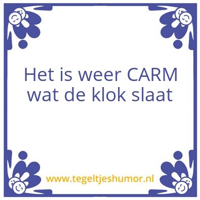 Tegeltje: CARM