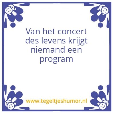 Tegeltje: Concert