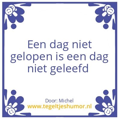 Tegeltje: Lopen
