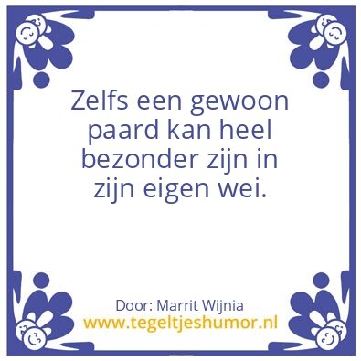 Tegeltje: Paard
