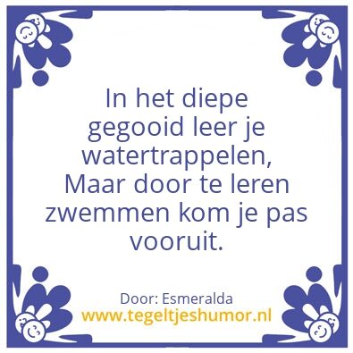 Tegeltje: zwemmen