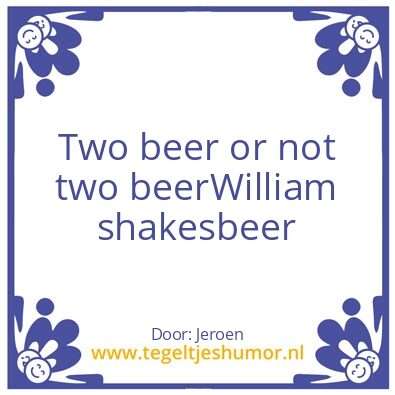 Tegeltje: Beer