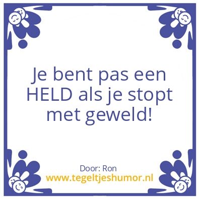 Tegeltje: Held