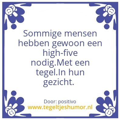 Tegeltje: High Five