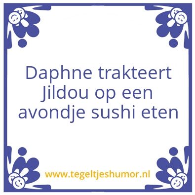 Tegeltje: Eten