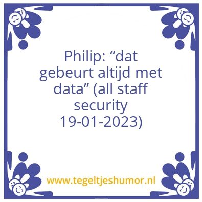 Tegeltje: Data driven