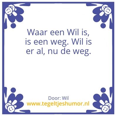 Tegeltje: Wil