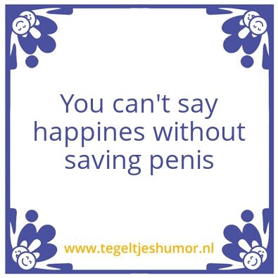 Tegeltje: Zin