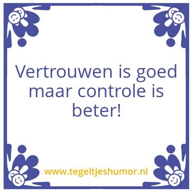 Tegeltje: Controle