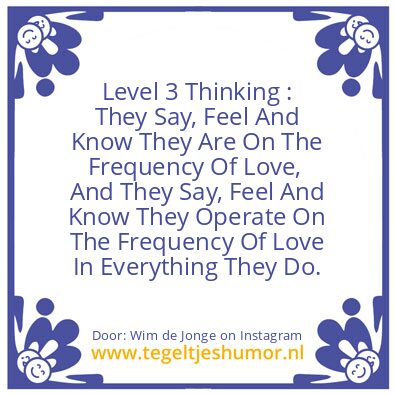 Tegeltje: Level 3 Thinking