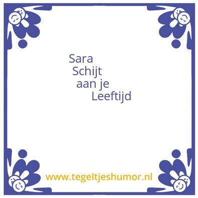 Tegeltje: Sara