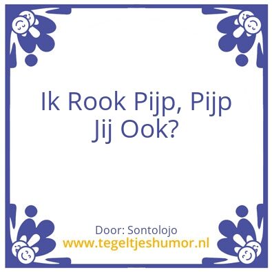 Tegeltje: Roken