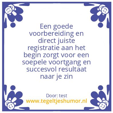 Tegeltje: test