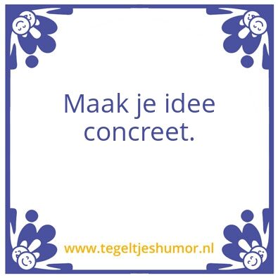 Tegeltje: concreet