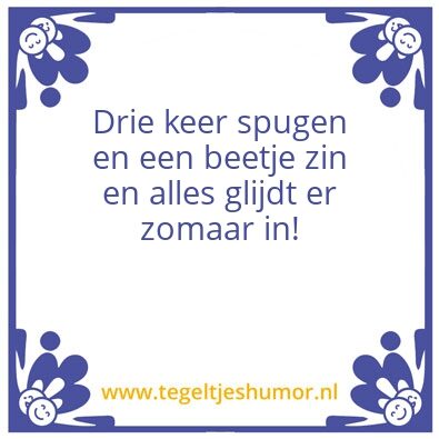 Tegeltje: Spugen