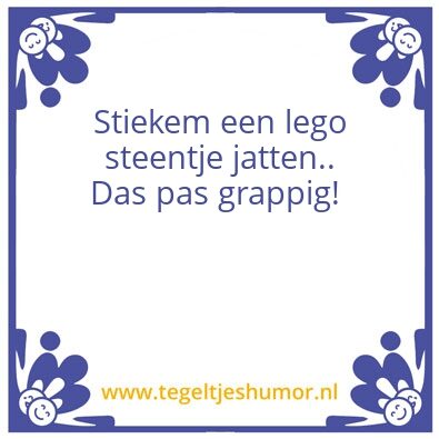 Tegeltje: Lego