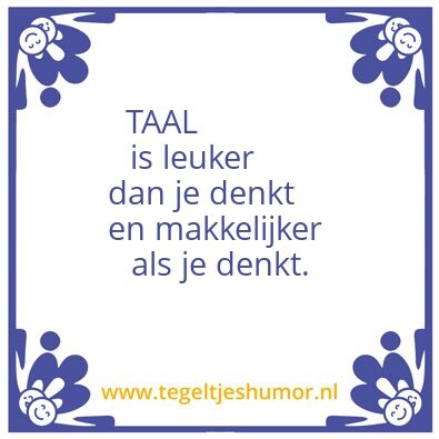 Tegeltje: Als/dan