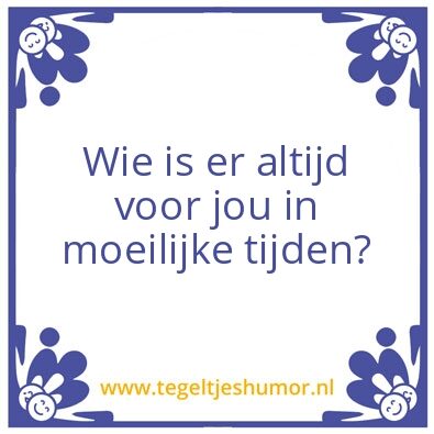 Tegeltje: Altijd