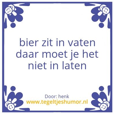 Tegeltje: bier