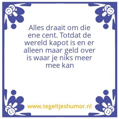 Tegeltje: Geld