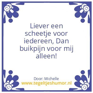 Tegeltje: Michelle’s tegel