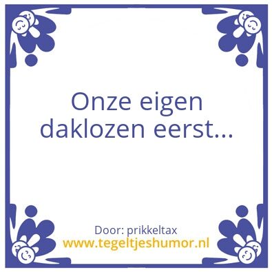 Tegeltje: ons