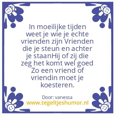 Tegeltje: vriendschap