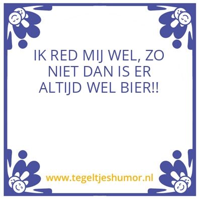 Tegeltje: bier